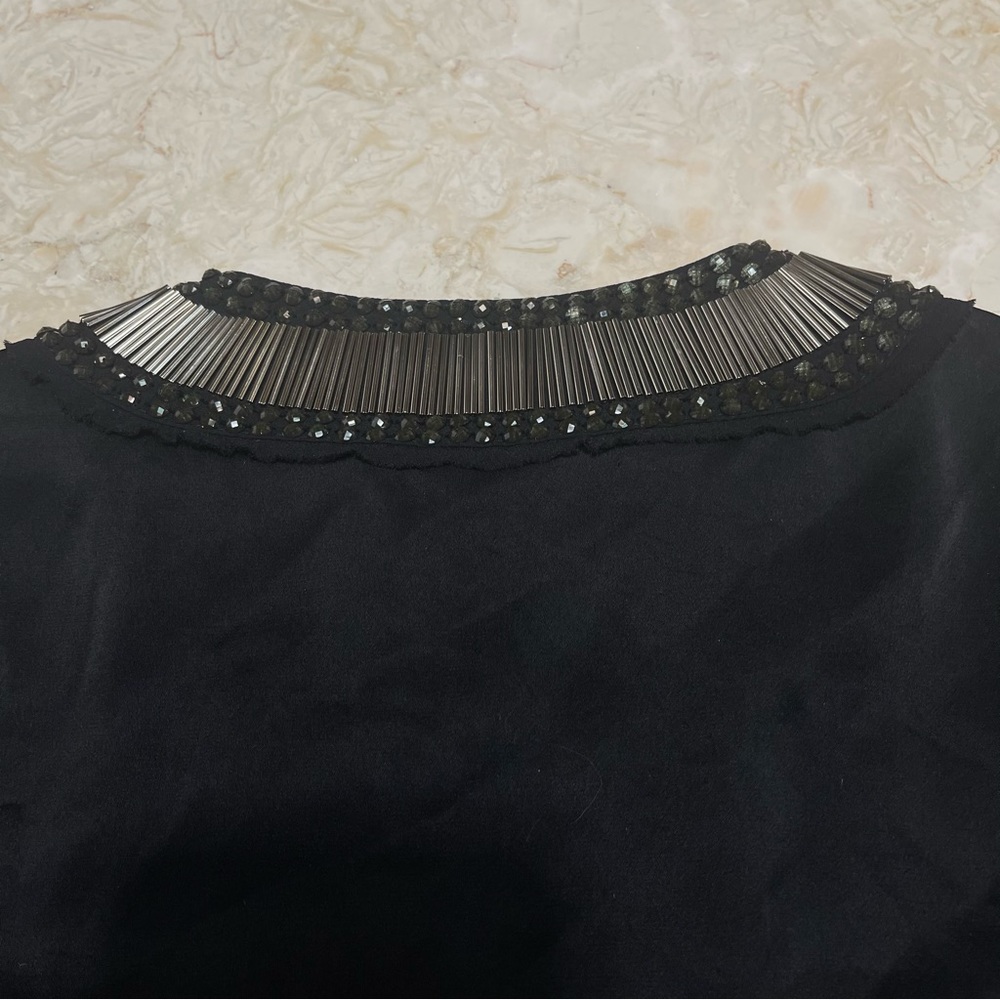 Tory Burch Satin Beaded Neckline Mini Dress/Tunic - Picture 5 of 11
